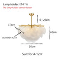 Modern gold and frosted glass led chandelier dining room light