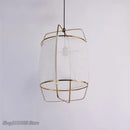 Modern gold and glass pendant light fixture for dining room