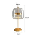 Modern gold and gray glass table lamp bedroom decor