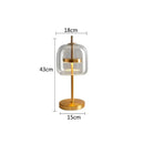 Modern gold and gray glass table lamp bedroom decor