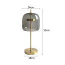 Modern gold and gray glass table lamp bedroom decor