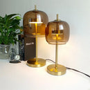 Modern gold and gray glass table lamp bedroom decor