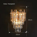 Modern gold and gray glass wall lamp living room leaf sconce