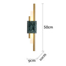 Modern gold and green marble wall lamp bedroom sconce