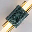Modern gold and green marble wall lamp bedroom sconce