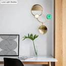 Modern gold and green orbit wall sconce bedroom wall lamp