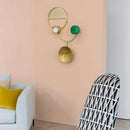 Modern gold and green orbit wall sconce bedroom wall lamp