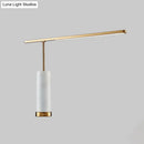 DecorBites™ Gold L-Shaped LED Nightstand Lamp: Stylish Table Light with Marble Base