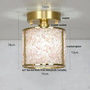 DecorBites™ Copper Canopy LED Ceiling Light Glass Crystal Nordic Modern Decor for Home
