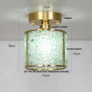 DecorBites™ Copper Canopy LED Ceiling Light Glass Crystal Nordic Modern Decor for Home