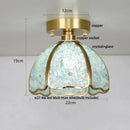 DecorBites™ Copper Canopy LED Ceiling Light Glass Crystal Nordic Modern Decor for Home