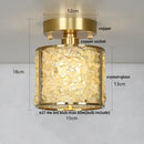 DecorBites™ Copper Canopy LED Ceiling Light Glass Crystal Nordic Modern Decor for Home