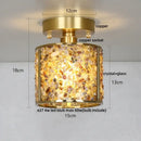 DecorBites™ Copper Canopy LED Ceiling Light Glass Crystal Nordic Modern Decor for Home