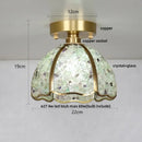 DecorBites™ Copper Canopy LED Ceiling Light Glass Crystal Nordic Modern Decor for Home