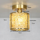 DecorBites™ Copper Canopy LED Ceiling Light Glass Crystal Nordic Modern Decor for Home