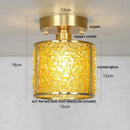 DecorBites™ Copper Canopy LED Ceiling Light Glass Crystal Nordic Modern Decor for Home