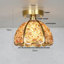 Modern gold and pink column glass crystal ceiling light bedroom