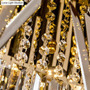 Modern gold and smoke gray crystal chandelier kitchen island e12 e14