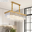 Modern gold and smoke gray crystal chandelier kitchen island e12 e14
