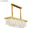 Modern gold and smoke gray crystal chandelier kitchen island e12 e14