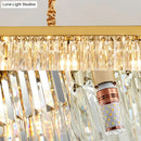 Modern gold and smoke gray crystal chandelier kitchen island e12 e14