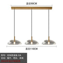 Modern gold and textured glass pendant light for kitchen dining room