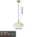Modern gold and textured glass pendant light for kitchen dining room