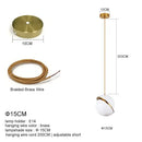 Modern gold and white ball pendant light dining room chandelier