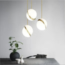 Modern gold and white ball pendant light dining room chandelier