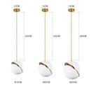 Modern gold and white ball pendant light dining room chandelier