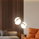 Modern gold and white ball pendant light dining room chandelier