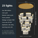Modern gold and white decorbites acrylic led chandelier living room
