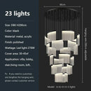 Modern gold and white decorbites acrylic led chandelier living room