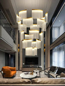 Modern gold and white decorbites acrylic led chandelier living room