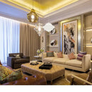 Modern gold and white decorbites glass chandelier dining room light
