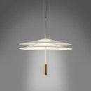 Modern gold and white designer saucer ufo pendant light living room