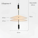 Modern gold and white designer saucer ufo pendant light living room