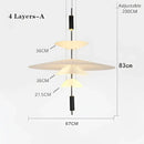 Modern gold and white designer saucer ufo pendant light living room