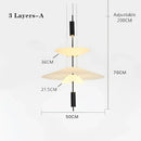 Modern gold and white designer saucer ufo pendant light living room