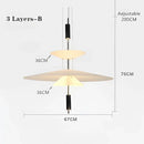 Modern gold and white designer saucer ufo pendant light living room