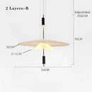Modern gold and white designer saucer ufo pendant light living room