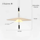 Modern gold and white designer saucer ufo pendant light living room