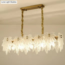 Modern gold and white glass floral pendant light dining room