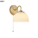 Modern gold and white glass wall lamp stair light