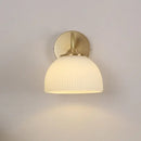 Modern gold and white glass wall lamp stair light