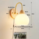 Modern gold and white glass wall lamp stair light