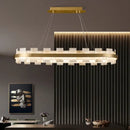 Modern gold and white marble bedroom chandelier led pendant lamp
