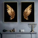 Modern gold angel wing led wall lamp bedroom art decor
