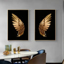 Modern gold angel wing led wall lamp bedroom art decor