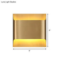 Modern gold angular led light fixture for living room